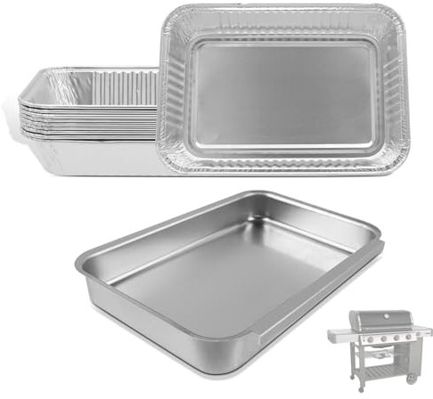 MOASKER 93305/83156 Fettauffangwanne für Weber Genesis II & Spirit Grill-Tropfpfanne mit 15 Stück 6415 Folien-Fettschaleneinlagen für Weber Genesis II e-310/315/330/335 & Spirit E-210/220/310/320/330