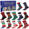 Socken Adventskalender 2024 Männer Adventskalender Socken Herren Adventskalender Erwachsene Füllung für Weihnachtskalender 2024 Männer Adventskalender Ideen Mann Weihnachtskalender Socken (Blau)