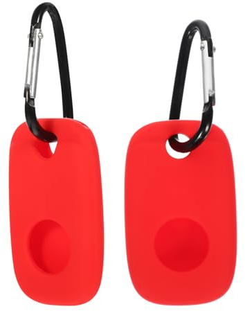Angoily 2pcs Silicone Protective Case Cover for Tile Pro 2022 Tracker, Shock-absorbing Tracer Sleeve Compatible Tile Pro Finder, Red Silicone Covers for Accessories