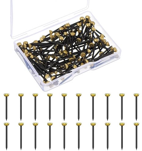 100 chiodi per quadri con lunghezza 25 mm, chiodi in acciaio per uso su cemento, mattoni, gesso e legno, chiodi in acciaio temprato come da appendere alle immagini, prodotti in Europa, chiodi per