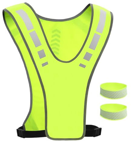flintronic 1PCS Laufweste, Warnweste Fahrrad, Reflektorweste Laufwes, Reflektierende Warnweste, für Damen Herren Kinder, für Joggen, Fahrrad, Für Damen & Herren, Atmungsaktiv, Leicht