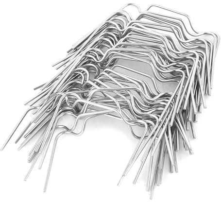 Yusat Gewächshaus-Clips für Glas, 50 Stück Edelstahl-Gewächshaus-Glas-Clips, Gewächshaus-Fensterklemmen, Glasplatten-Befestigungsclips mit Gewächshaus-Verglasungs-Clips