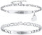 VNOX Paar Armband Geschenk Herren Damen : Geschenke fur Paare, Pärchen Armbänder für Frauen Männer Silber, Herz Armkette Modeschmuck Weihnachten Tag Vatertag