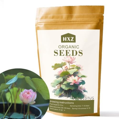 32+ Premium Lotus Flower Seeds - Vibrant Bowl Lotus & Water Lily Seeds for Your Water Garden