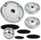 Cooktop Burners Set,Cooker Hat Set Stove Lid Upgraded, Oven Gas Hob Burner Crown Flame Cap, Gas Burner Flame Cap Fits Most Gas Stove Burners