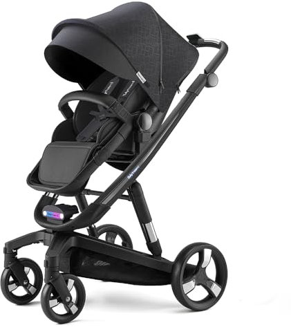 Kinderwagen Elektrische Assistenz für einfaches Klettern und lange Gehen mit Automatikbremse, Schwarz