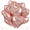 Ballon Coeur Or rose, 12pcs Forme de Coeur Ballons, Ballons en Aluminium Coeur, Or rose Ballon Coeur Helium pour Anniversaire, Mariage, Engagement, Douche de bébé, Valentine Décoration