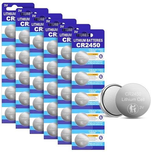 Batteria CR2450, 30 Pezzi Pila CR 2450 Batteria 3V Litio Pile CR2450 Batterie Per Portachiavi, Dispositivi Domestici, Bilance, Sensori