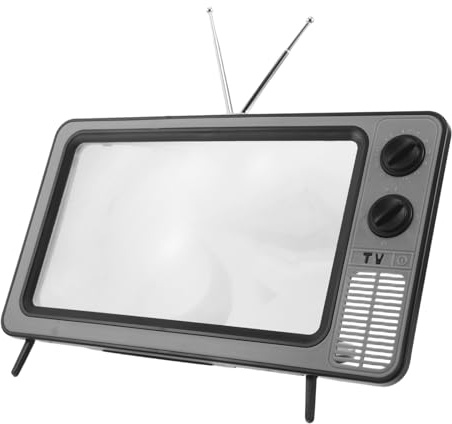 Gatuida Bildschirmvergrößerung für Smartphones – Bildschirmvergrößerung in Form eines Retro-Fernsehers, faltbarer Handy-Verstärker für Filme, Videos und Spiele (27,3 x 15,2 x 1,2 cm)