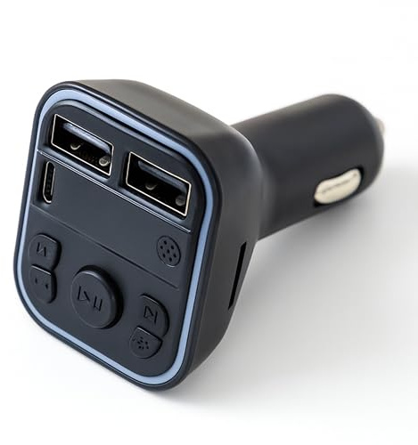 Ricevitore Bluetooth Auto con USB C e Dual USB 3.1A – Adattatore Bluetooth per Auto 12-24V