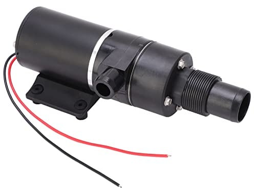 Sewage Pump DC 12V 14A for RV Yacht and Marine Waste 12 GPM 45 LPM Flow Rate with 3 Meter Head - Dual Blade Non Clogging Design Featuring Permanent Magnet All Copper Motor and (DC12V)