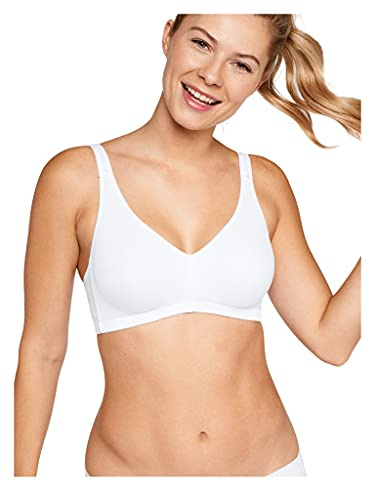 Naturana Women's Non-Wired Elasticup Soft Bra, 5444 White