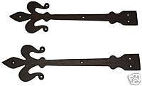 OriginalForgery A Pair Of 16 False Door Hinge Fronts in Black Cast Iron (AX27)