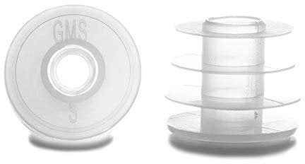 GMS Press in Bottle Adapter Plug for Oral Medication Syringes and Liquid Medication - Reusable BPA Free Plastic - Small Adapters Fit 22mm Bottle Circumference (25 Count)