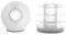 GMS Press in Bottle Adapter Plug for Oral Medication Syringes and Liquid Medication - Reusable BPA Free Plastic - Small Adapters Fit 22mm Bottle Circumference (25 Count)