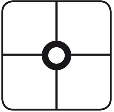 Graine Créative Lampenschirm, quadratisch, 25 cm, mit Ring