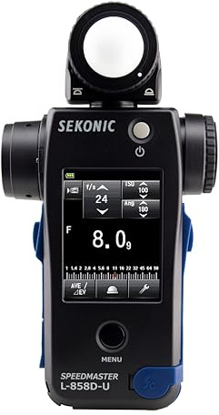 Sekonic L-858D-U Speedmaster Light Meter, Multi-Function Incident & 1∞ Spot Meter with Flash Duration Analysis, HSS Measurement & Wireless Radio Triggering Compatibility