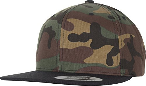 Flexfit Uni 6089TC-Classic Snapback 2-Tone Cap, Green camo/Black, one Size