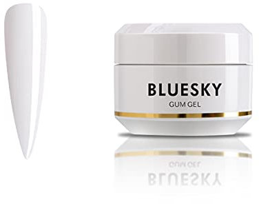 Bluesky Gum Gel 15 ml, White, Poly Gel Builder Colours For Poly Gel Nail Kit, Quick Nail Extensions (Requires Curing Under LED UV Lamp)