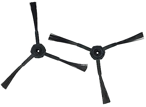 vhbw 2x Seitenbürste kompatibel mit Haier SWR-T321 | SWR-T322, SWR-T325, SWR-T320 Saugroboter - Reinigungsbürsten Set, schwarz