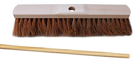 Scopa Camera Cocco con Foro Dell'Albero Incluso Manico - 50 cm