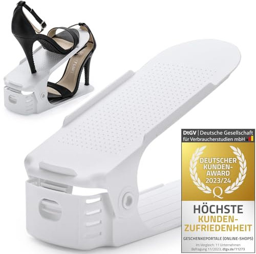 GOODS+GADGETS Schuhstapler - 1 Paar (2 Stück) Schuhorganizer für 50% mehr Platz im Schuhregal Schuhschrank Schuhordner