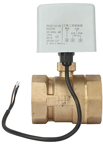 220 V Wechselstrom Elektrokugelhahn, DN50 2 Zoll 2 Wege 3 Draht Messing Motorisiertes Kugelhahn