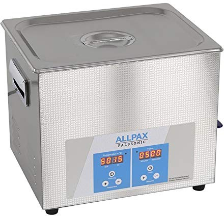Allpax PALSSONIC Eco Ultraschallreiniger UD10, 10,8 Liter - mit Heizung - Reinigung von mittelgroßen Gegenständen wie Werkzeuge, medizinische Instrumente etc.