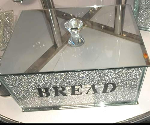Touch of Vogue® Panera XXL plateada con cristal de diamante triturado para cocina