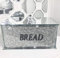 Touch of Vogue® XXL Silver Crushed Diamond Crystal Mirrored Bread Bin Container Kitchen