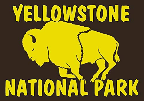 Sticker-Designs 10cm! Klebe-Folie Wetterfest Made-IN-Germany Yellowstone NATIONAL Park Buffalo UV&Waschanlagenfest Auto-Aufkleber Profi-Qualität! F1201