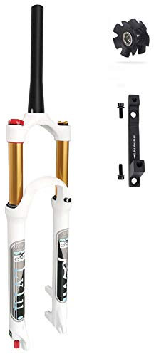 LvTu MTB Fahrrad Gabel 26 27.5 29 Zoll Federweg 140mm, Ultraleicht Luft Mountainbike Federgabel mit 180mm Scheibenbremse Adapter (Color : Tapered Manual Lockout, Size : 29 inch)