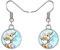 Rehkitz Bambi Ohrringe, kreatives Design, modisch, runde Ohrringe, Glas-Cabochon, Haken-Ohrringe, Schmuck Ohrringe