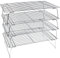 KITCHENATICS 4-stöckige stapelbare Kühlroste zum Backen, 100% Edelstahl-Drahtregal, ofenfestes Backregal, Ofenrost für Pizza, Kuchen, Brot, Kühlgitter zum Kochen und Backen, Keksregal 15x10