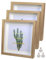 Houstimi Shadow Box Frames Originaler Holz-Bilderrahmen, 20,3 x 20,3 cm, 3 Stück, kleine Schattenbox-Vitrine aus Massivholz und Echtglas, Innentiefe 1,5 cm, für Wand oder Tischplatte