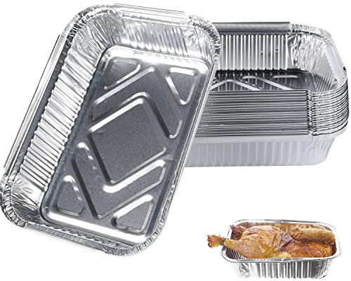 PiliStar Teglie Alluminio USA e Getta, 25 Pezzi Vaschette Alluminio, Vaschetta in Alluminio per griglia per Forno, Cucina, Piccoli contenitori
