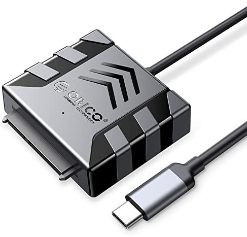 ORICO Câble adaptateur SATA USB C vers SATA III pour disques durs HDD/SSD 2,5, prend en charge UASP, avec câble de 50 cm (S1-3C-5)