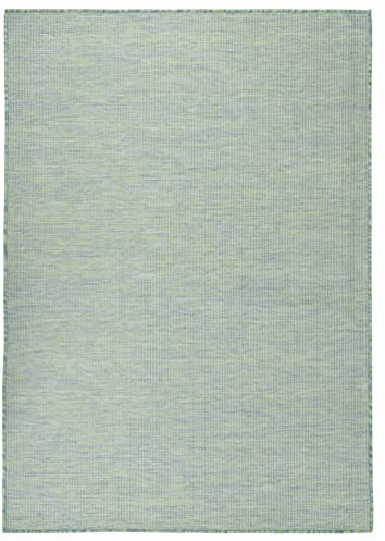 Festnight Outdoor-Teppich Flachgewebe Wetterfest Balkonteppich Flachgewebe Terassenteppich Outdoor Wohnzimmer Esszimmer Outdoor Balkon Outdoorteppich Für Balkon 200x280 cm Türkis