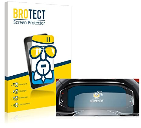 BROTECT Schutzglas für Volkswagen Tiguan 2021 Digital Cockpit Pro | Transparenter Displayschutz Made in Germany Schutzfolie Panzer Folie Glas 9H Anti-Fingerprint Einfache Montage Clear