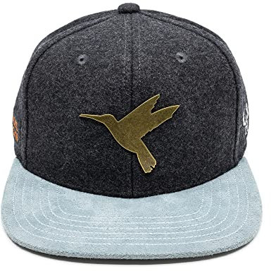 Du Hirsch Bayerisches Snapback Cap Eisvogel Gin Dunkelgrau Filz One Size