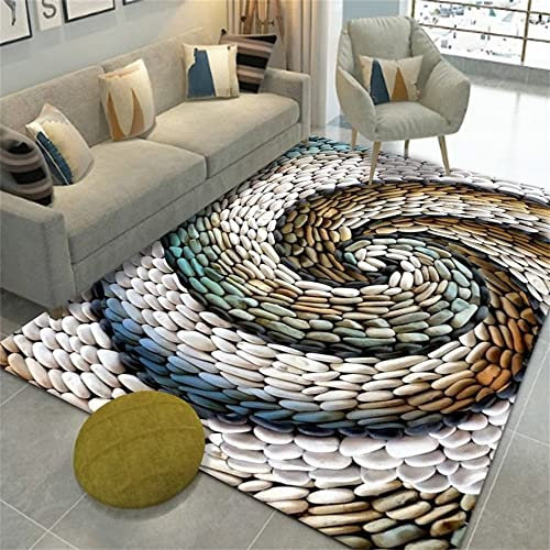 SUNYRDSM Kinder Teppich Jungen Tischkamin Teppich Grauer Teppich weicher Stein Landschafts Dekoration modern anpassbar Wohnzimmer Teppich 160x230cm