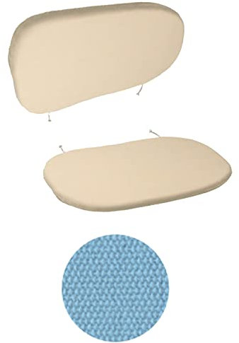 Scab Design Barcode-Stuhl aus verzinktem und lackiertem Stahl, Set mit 2 Stühlen (Avio, Paar Kissen)