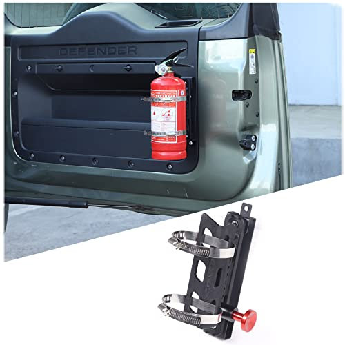 DIYUCAR Auto-Heckklappen-Feuerlöscher-Halterung, Auto-Aluminiumlegierung, verstellbare Feuerlöscher-Halterung für LR Defender 90 110 130 2020–2023