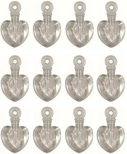 Mini Touchable Bubbles White Heart Shaped Party Bag Wedding Favours Table Decorations (Pack of 12)