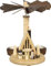 Rudolphs Schatzkiste Tischpyramide Schneemann & Weihnachtsmann mit Räucherhaus Teelichter Natur BxHxT 26x30x26cm NEU Holzpyramide Tischdekoration Dekoration Weihnachten Wärmespiel Lichter Figur