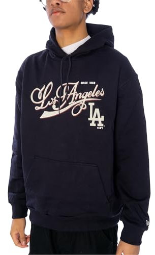New Era MLB Retro LA Dodgers Hoodie Herren Kapuzenpullover Navy Offwhite, XXL