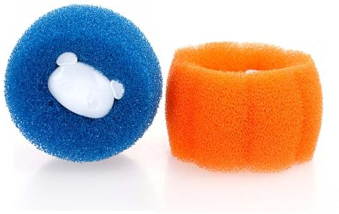 4 Pezzi Acchiappa Pelo per Lavatrice, Raccogli Pelo e Lanugine degli Animali/Peluche, Palla Spugna Bucato Raccoglie Pelo