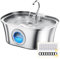 Trinkbrunnen für Katze, Katzenbrunnen Edelstahl, 3.2L Wasserbrunnen für Katzen, Leiser Katzen Trinkbrunnen,Mehrfach-Filterung Katzentrinkbrunnen mit 8 Ersatzfilter und 8 Schaumfilter