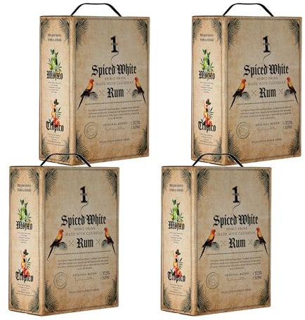 Old Caribbean Spiced White - aromatisierter karibischer Rum - No.1 - Bag-in-Box 3 L (4x3l)