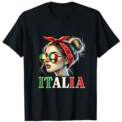 Italien Mädchen Frau Flagge Italien Trikot 2024 T-Shirt